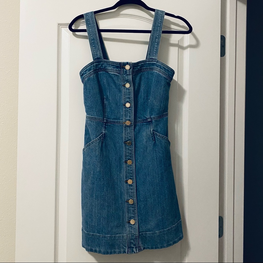 Michael Kors Button Down Denim Mini Dress